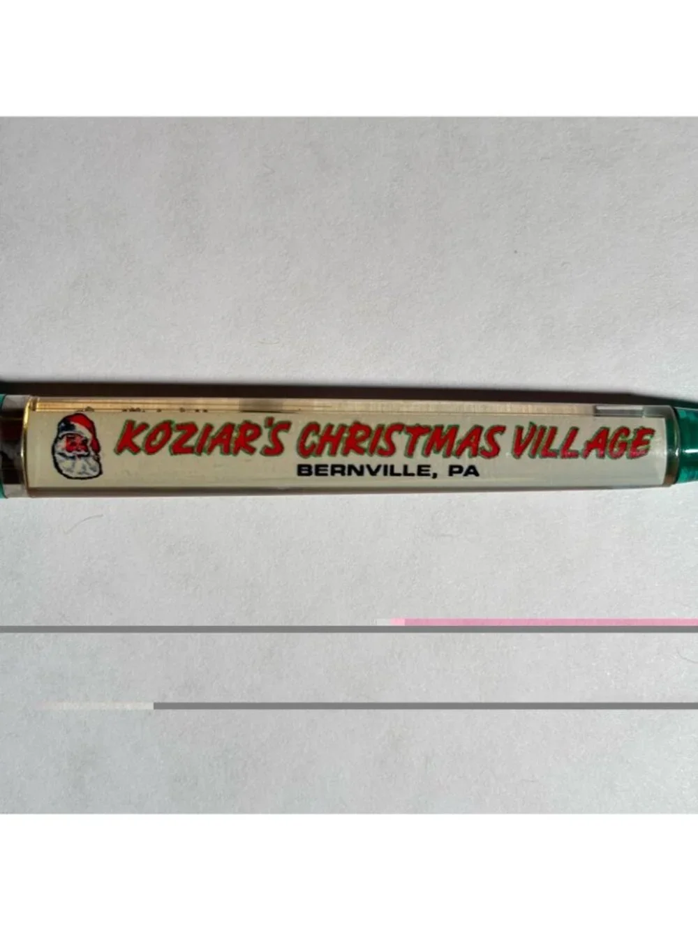 Koziar's Christmas Village Bernville PA Floaty Pen Santa Reindeer Souvenir Promo